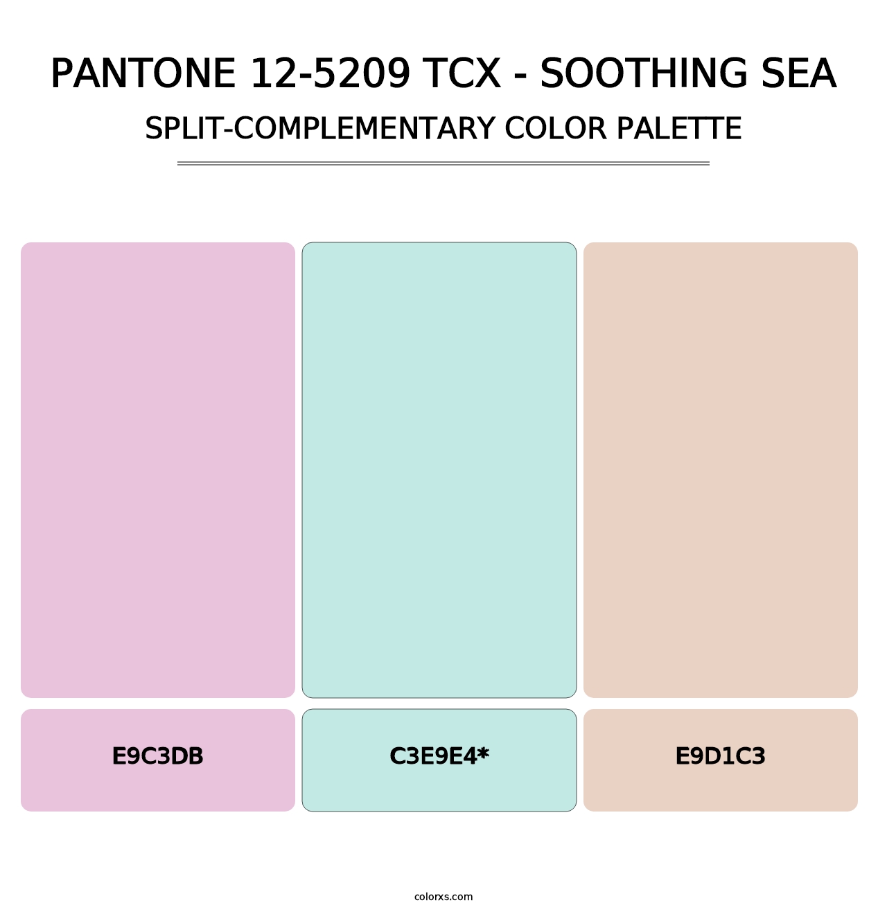 PANTONE 12-5209 TCX - Soothing Sea - Split-Complementary Color Palette