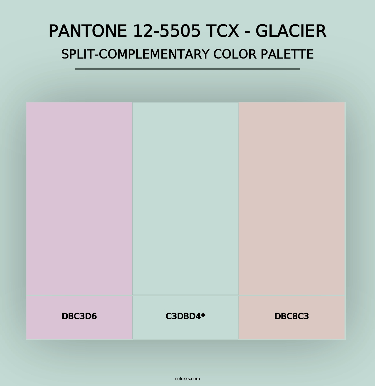 PANTONE 12-5505 TCX - Glacier - Split-Complementary Color Palette