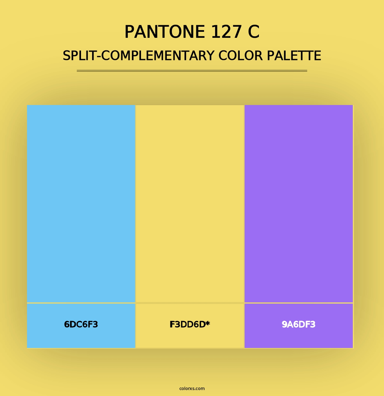 PANTONE 127 C - Split-Complementary Color Palette