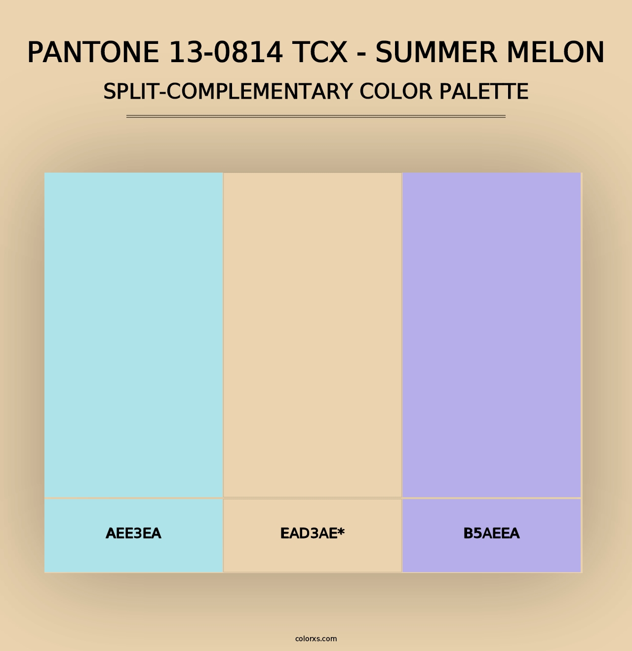 PANTONE 13-0814 TCX - Summer Melon - Split-Complementary Color Palette