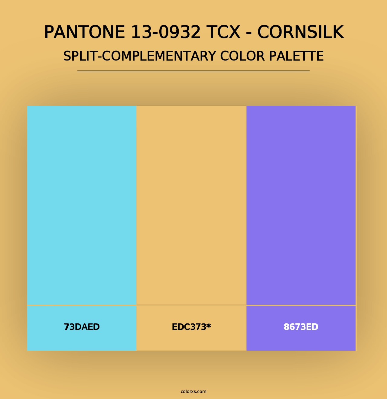 PANTONE 13-0932 TCX - Cornsilk - Split-Complementary Color Palette