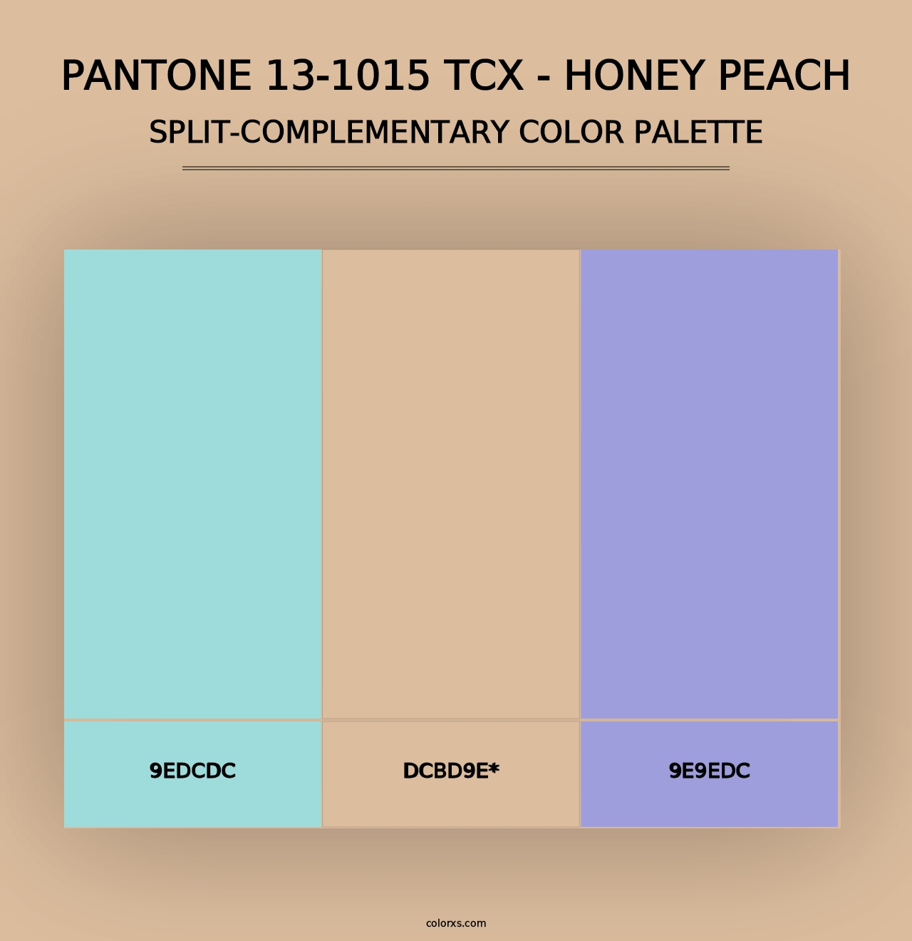 PANTONE 13-1015 TCX - Honey Peach - Split-Complementary Color Palette