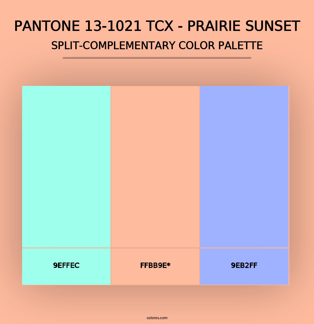 PANTONE 13-1021 TCX - Prairie Sunset - Split-Complementary Color Palette