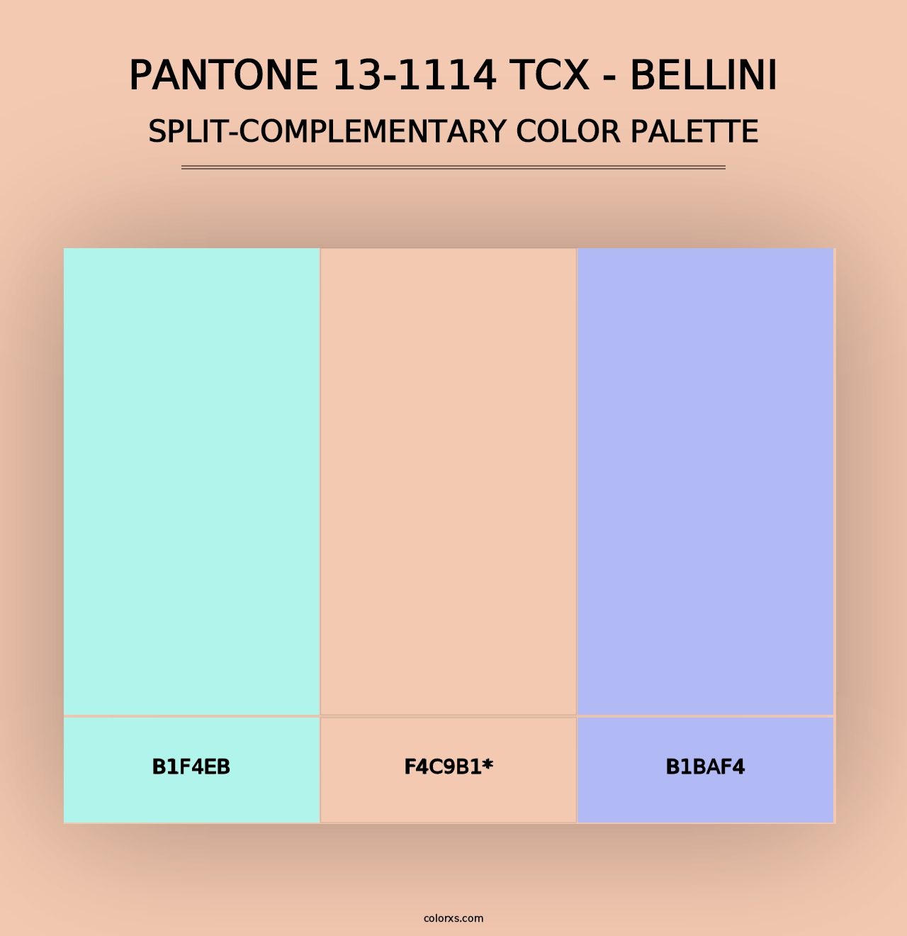 PANTONE 13-1114 TCX - Bellini - Split-Complementary Color Palette