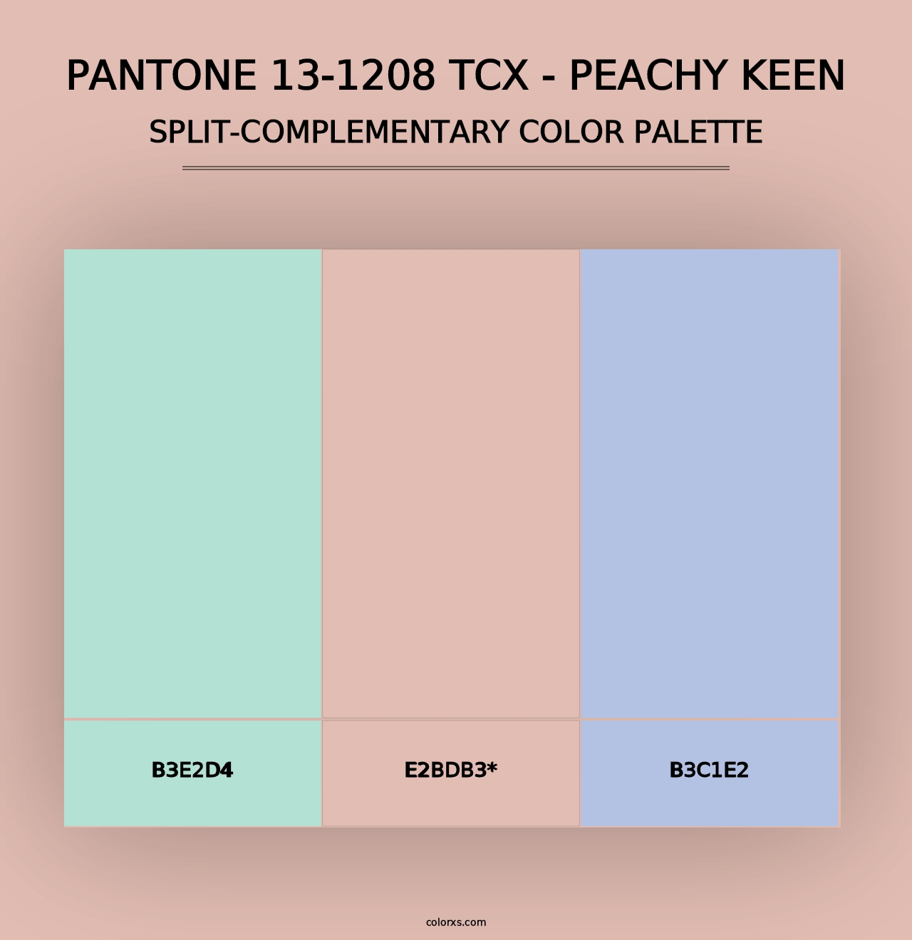 PANTONE 13-1208 TCX - Peachy Keen - Split-Complementary Color Palette