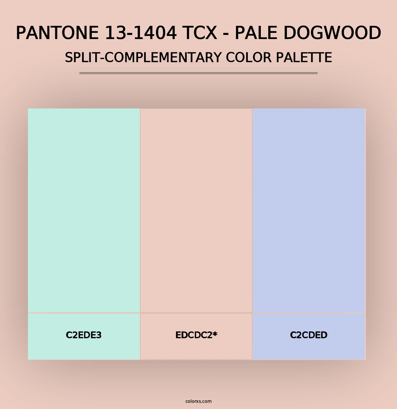 PANTONE 13-1404 TCX - Pale Dogwood - Split-Complementary Color Palette