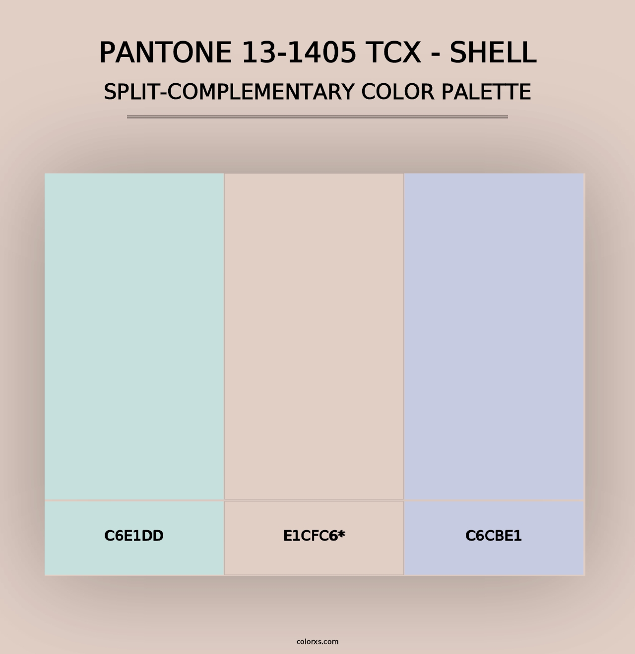 PANTONE 13-1405 TCX - Shell - Split-Complementary Color Palette