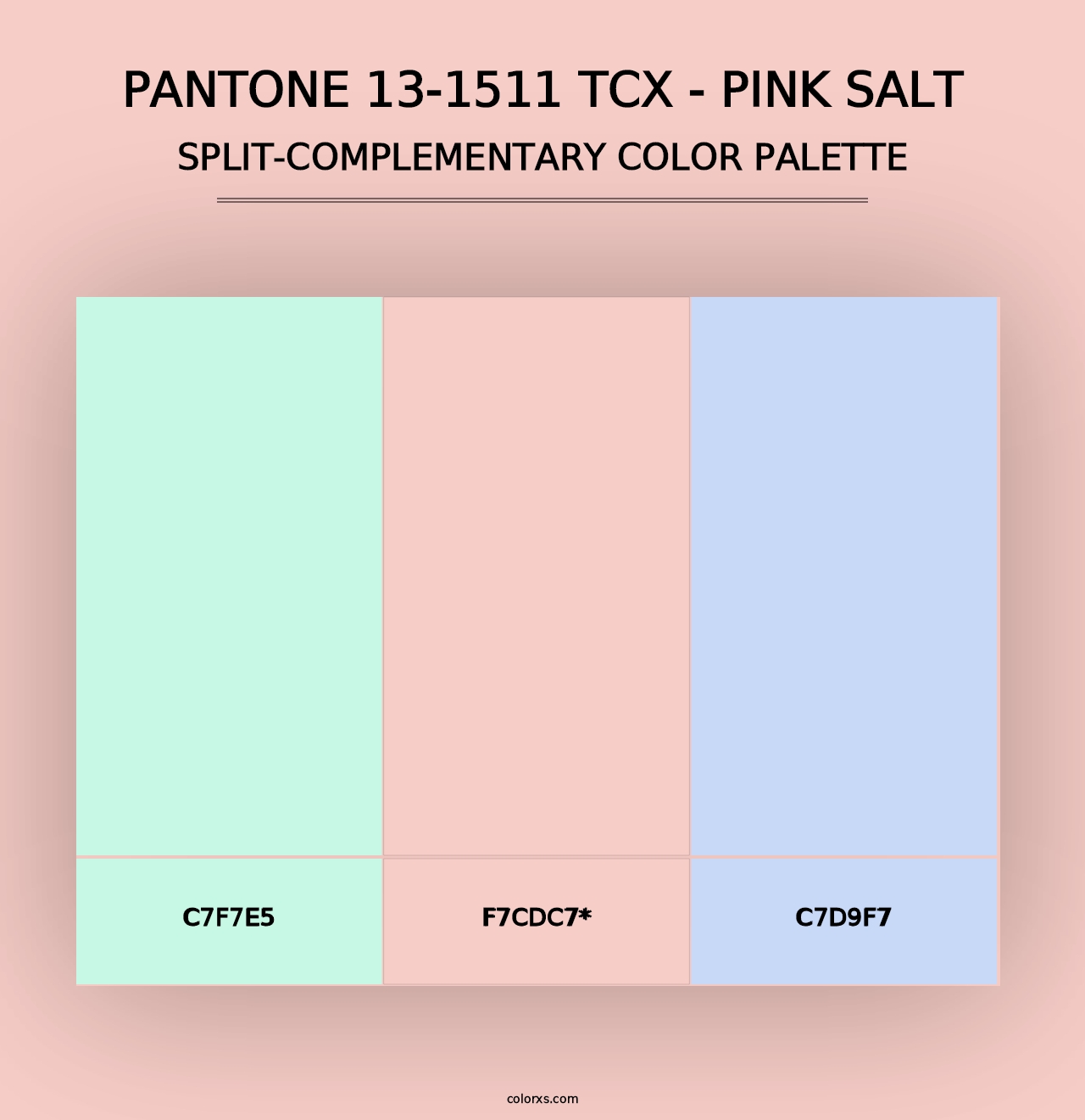 PANTONE 13-1511 TCX - Pink Salt - Split-Complementary Color Palette