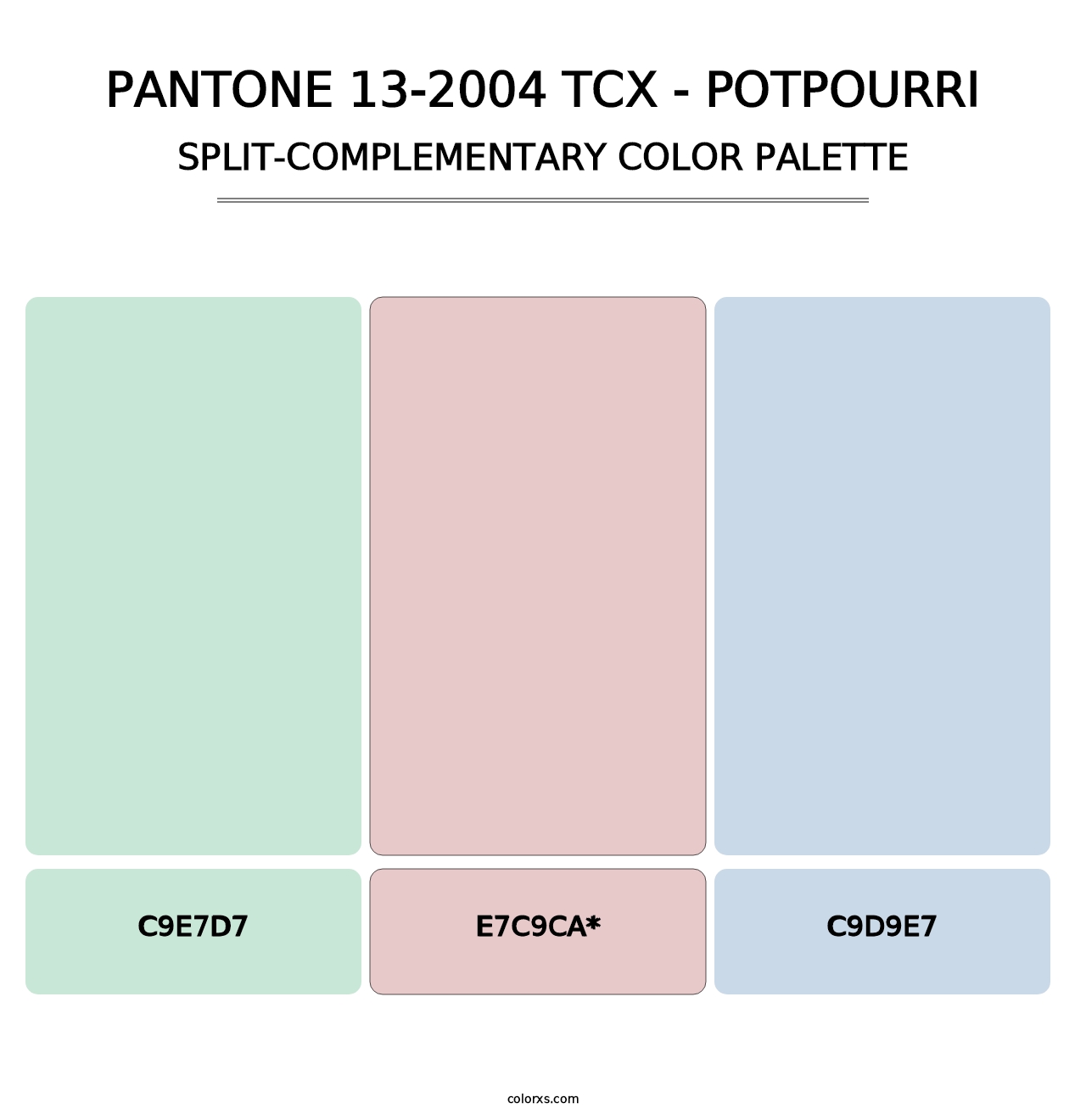 PANTONE 13-2004 TCX - Potpourri - Split-Complementary Color Palette