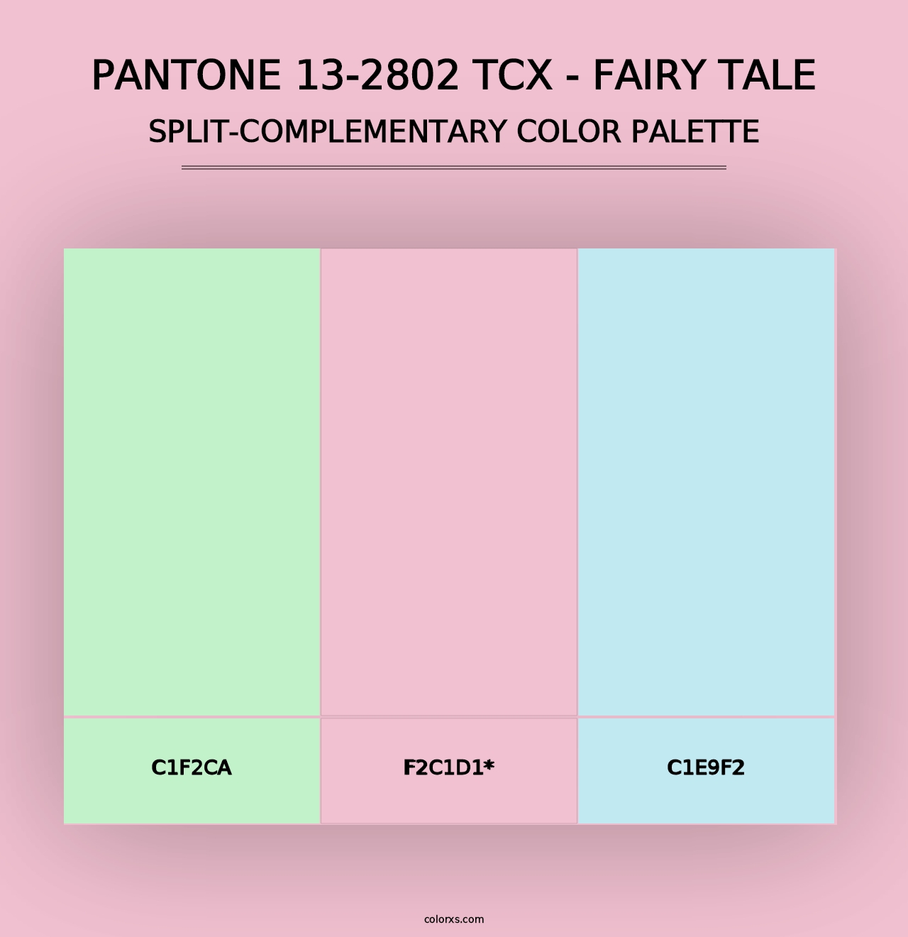 PANTONE 13-2802 TCX - Fairy Tale - Split-Complementary Color Palette