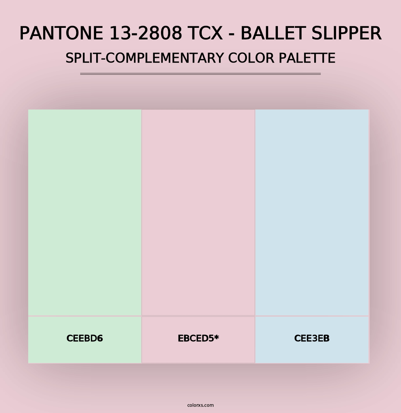 PANTONE 13-2808 TCX - Ballet Slipper - Split-Complementary Color Palette