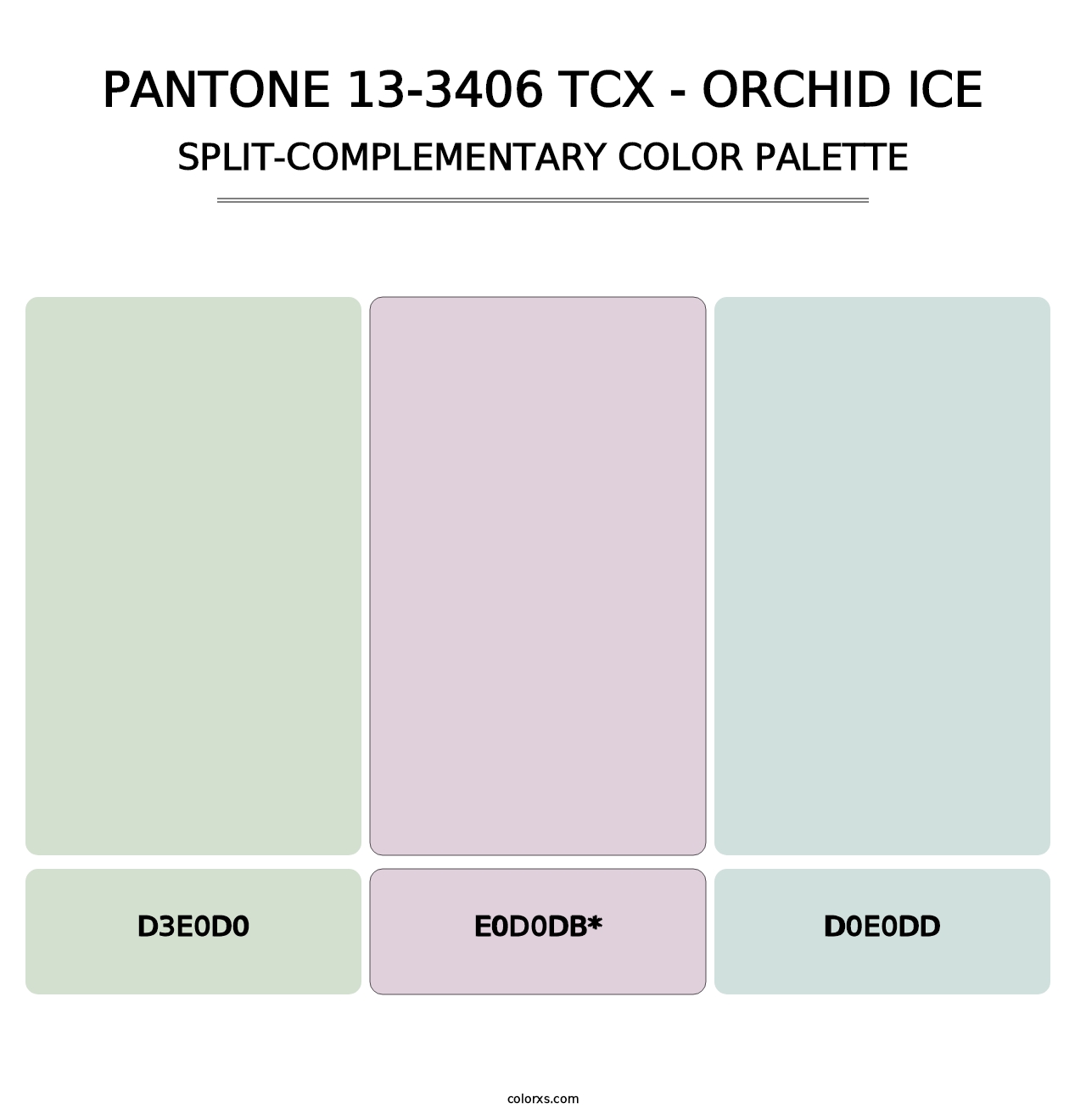 PANTONE 13-3406 TCX - Orchid Ice - Split-Complementary Color Palette