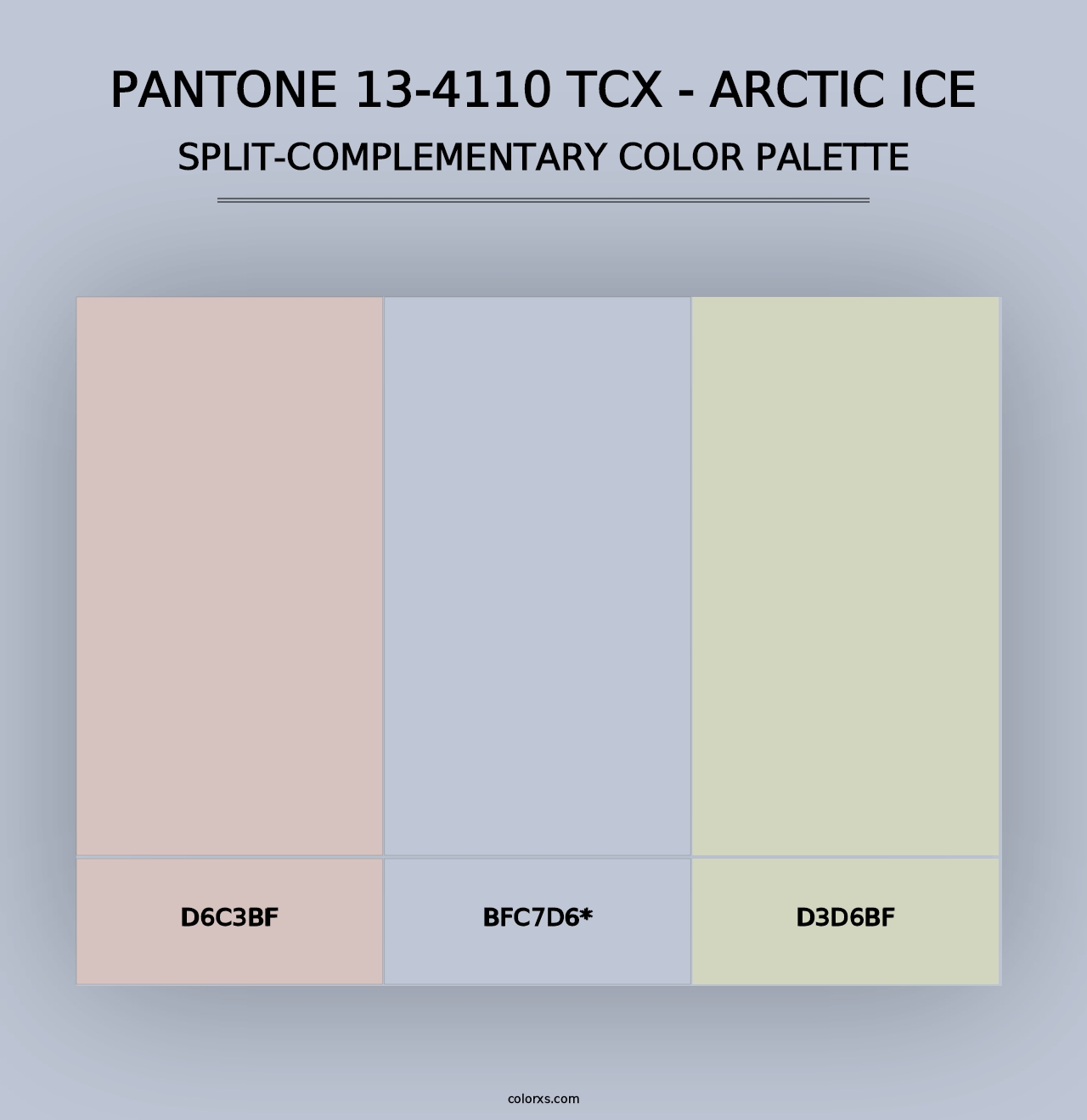 PANTONE 13-4110 TCX - Arctic Ice - Split-Complementary Color Palette