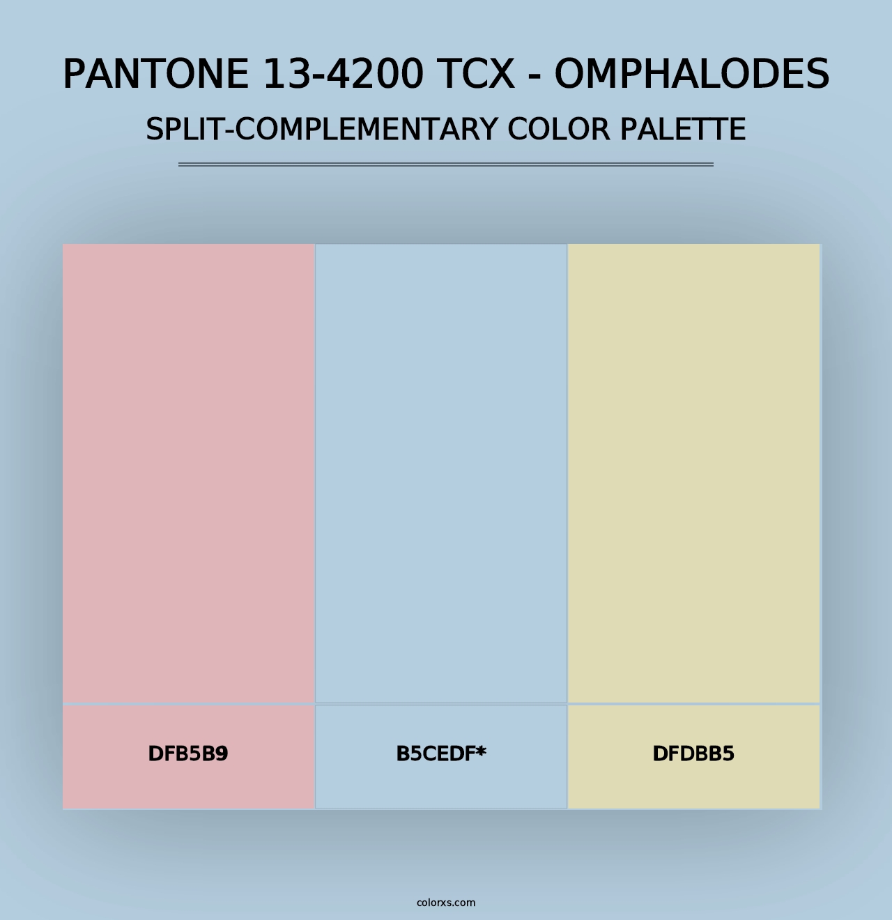 PANTONE 13-4200 TCX - Omphalodes - Split-Complementary Color Palette