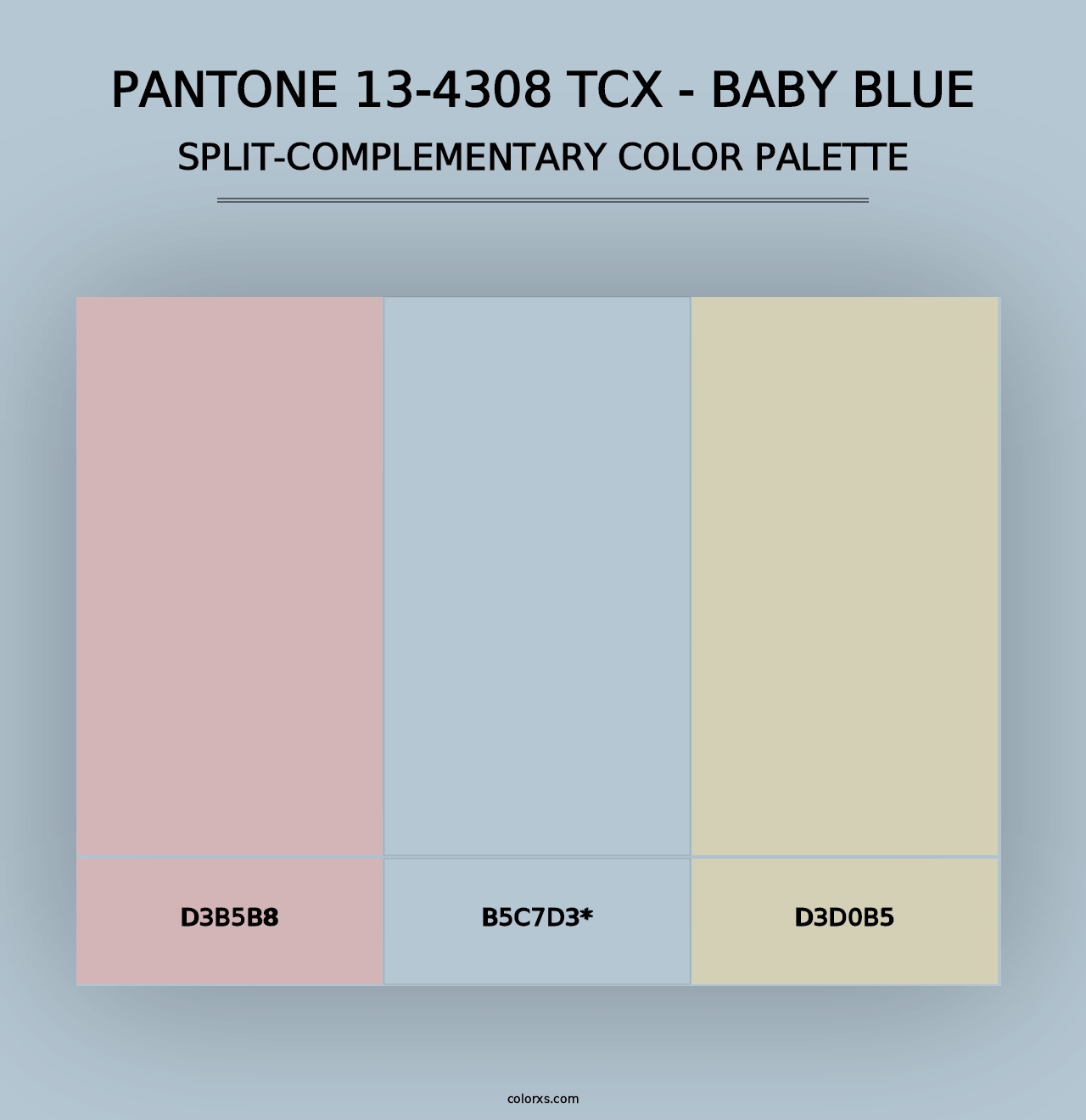 PANTONE 13-4308 TCX - Baby Blue - Split-Complementary Color Palette