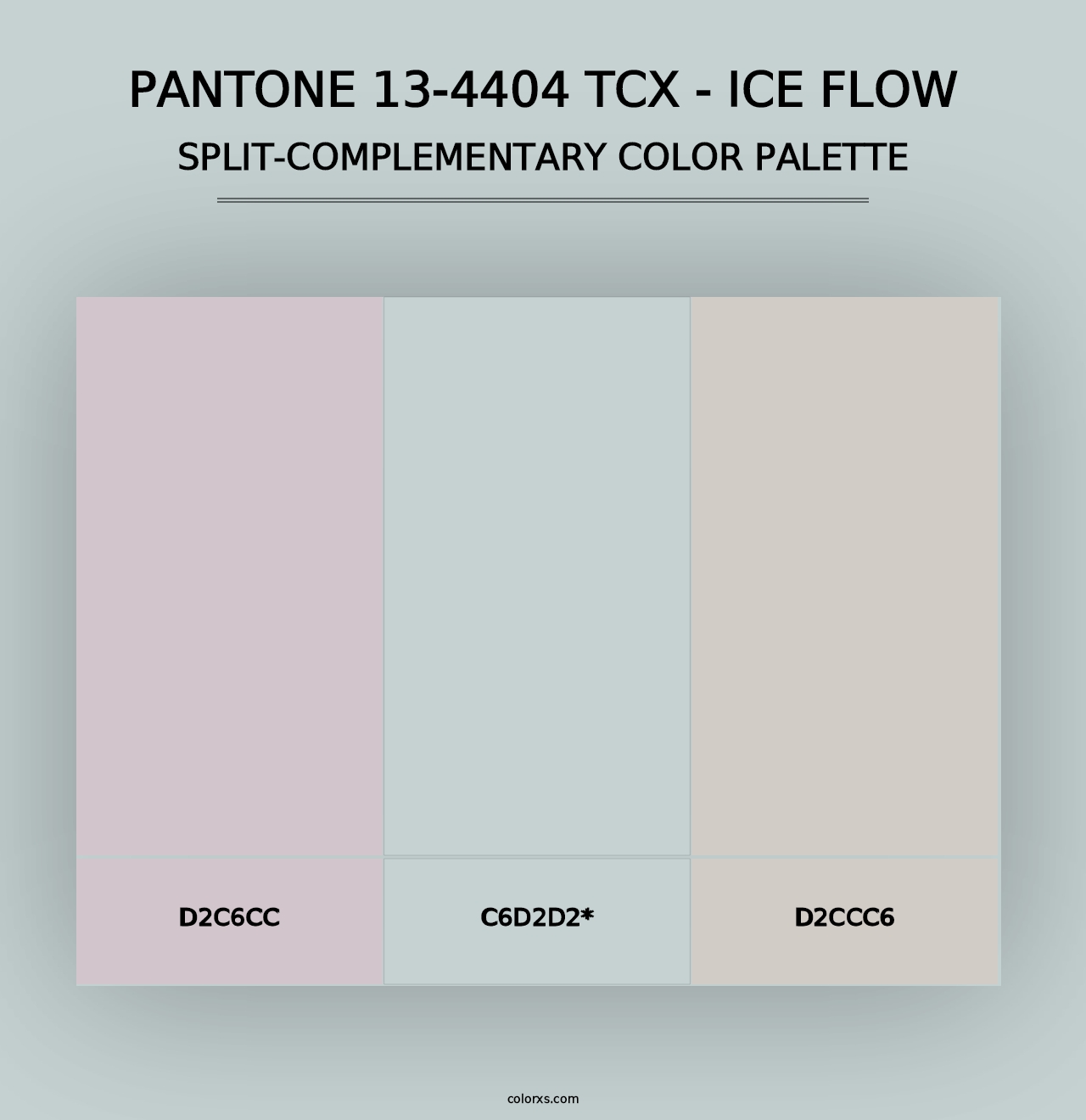 PANTONE 13-4404 TCX - Ice Flow - Split-Complementary Color Palette