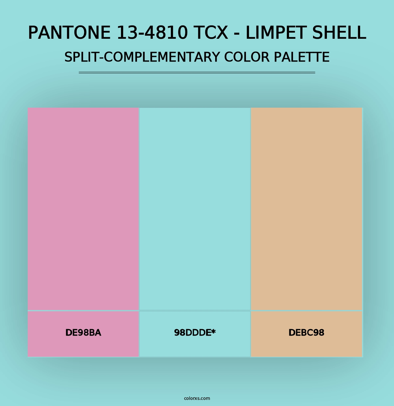 PANTONE 13-4810 TCX - Limpet Shell - Split-Complementary Color Palette