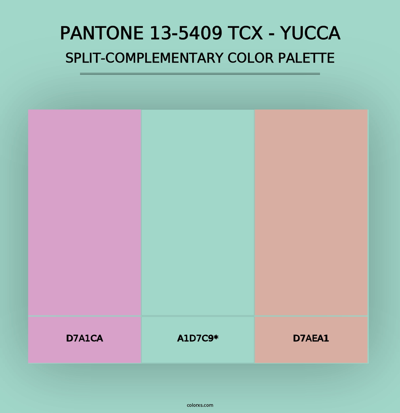 PANTONE 13-5409 TCX - Yucca - Split-Complementary Color Palette