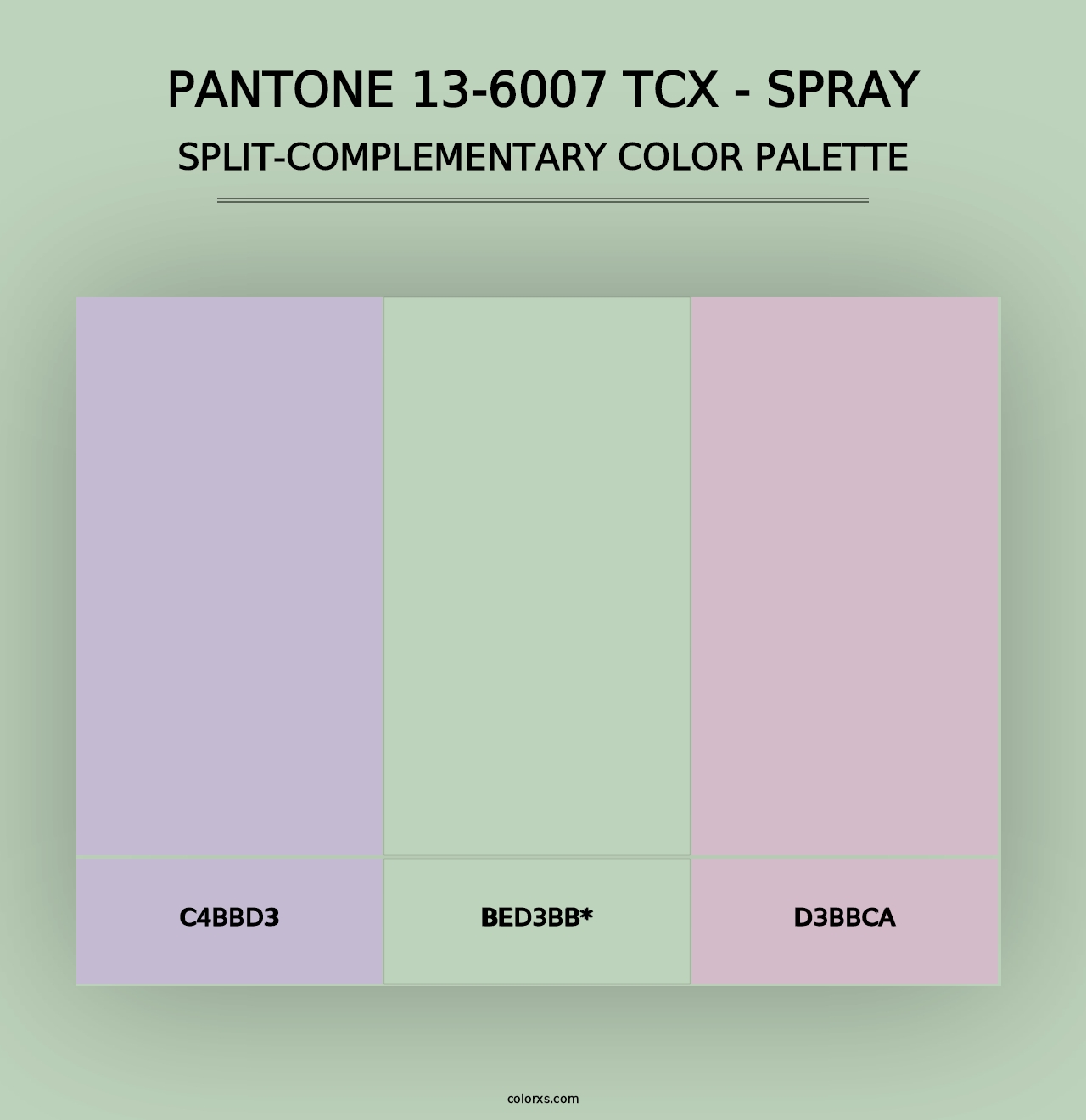 PANTONE 13-6007 TCX - Spray - Split-Complementary Color Palette