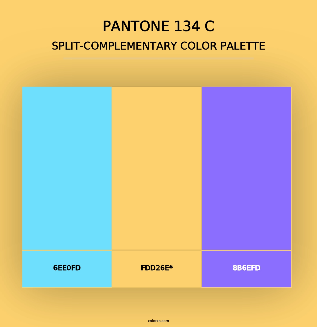 PANTONE 134 C - Split-Complementary Color Palette