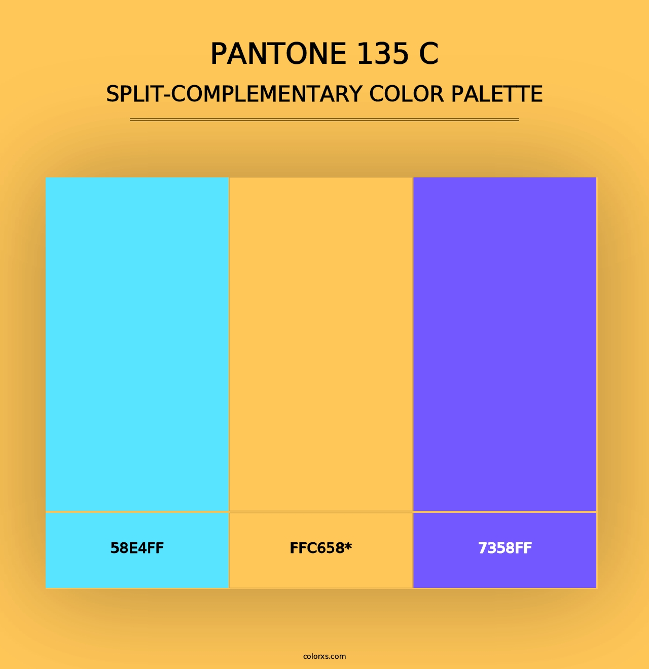 PANTONE 135 C - Split-Complementary Color Palette