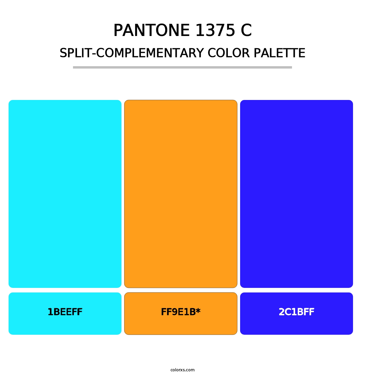 PANTONE 1375 C - Split-Complementary Color Palette