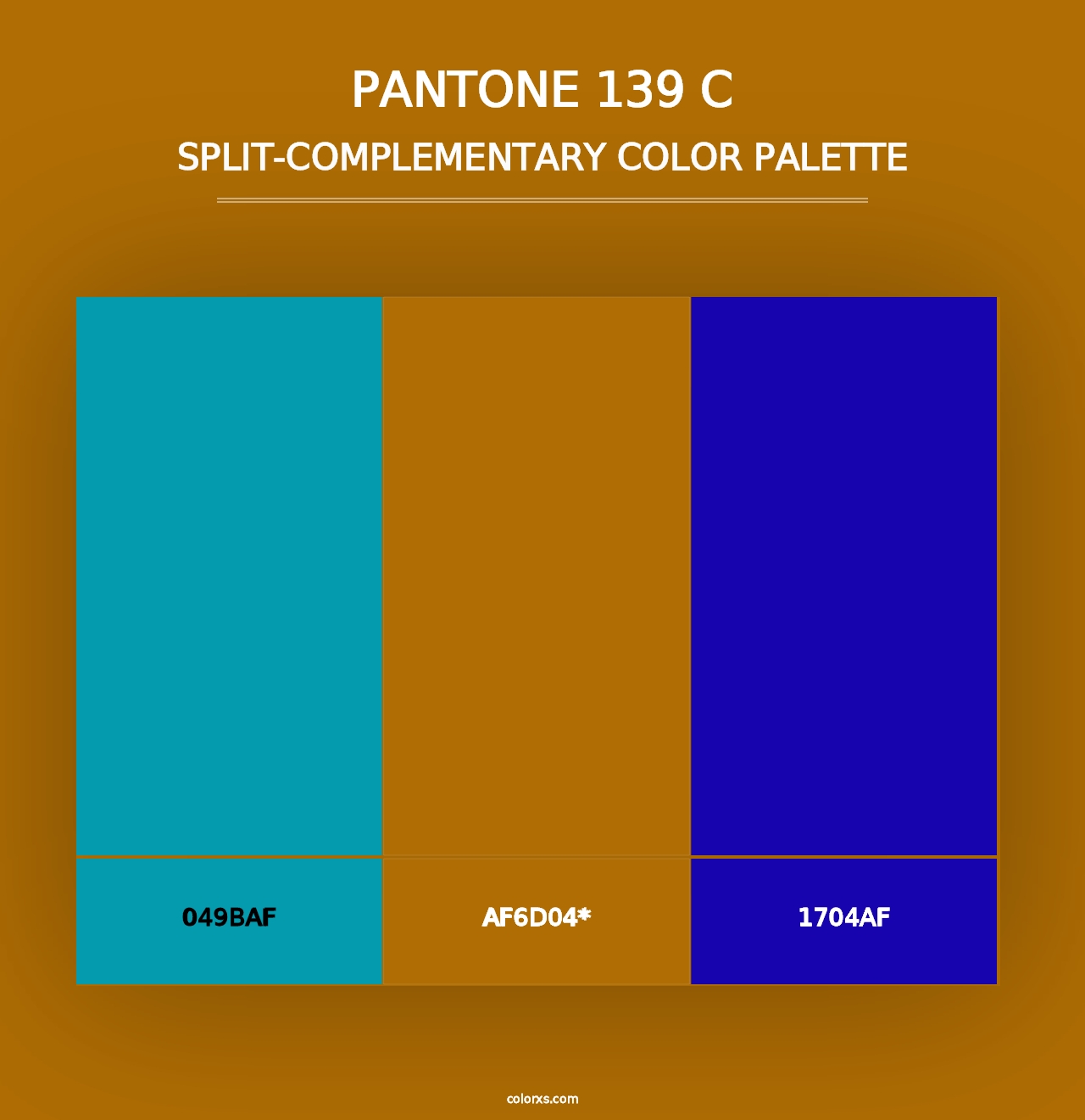 PANTONE 139 C - Split-Complementary Color Palette