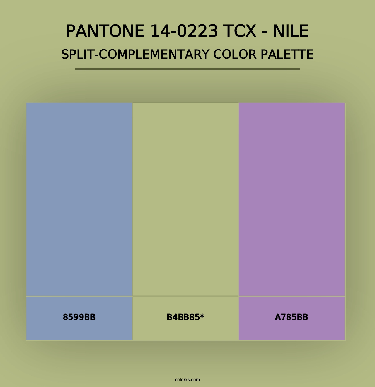 PANTONE 14-0223 TCX - Nile - Split-Complementary Color Palette