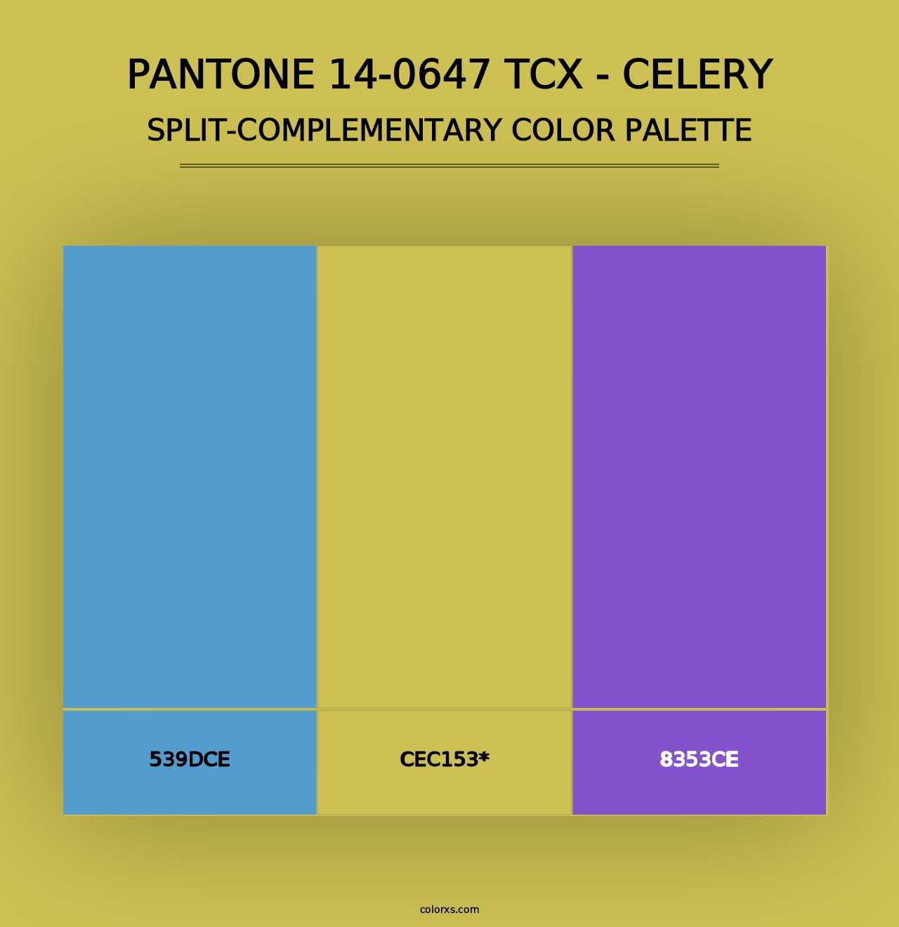 PANTONE 14-0647 TCX - Celery - Split-Complementary Color Palette