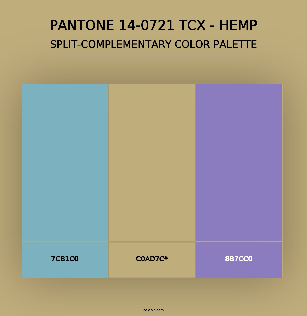 PANTONE 14-0721 TCX - Hemp - Split-Complementary Color Palette