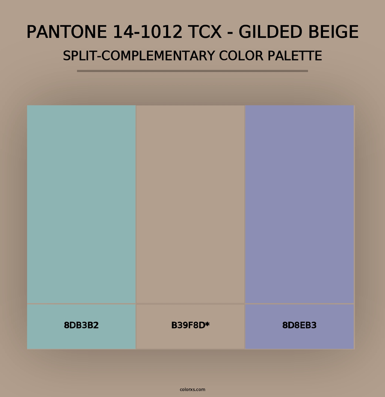 PANTONE 14-1012 TCX - Gilded Beige - Split-Complementary Color Palette