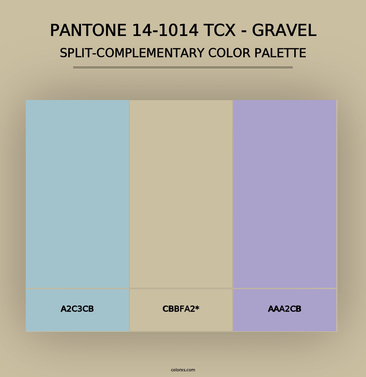 PANTONE 14-1014 TCX - Gravel - Split-Complementary Color Palette