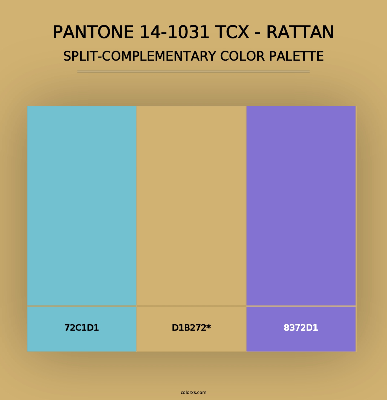 PANTONE 14-1031 TCX - Rattan - Split-Complementary Color Palette