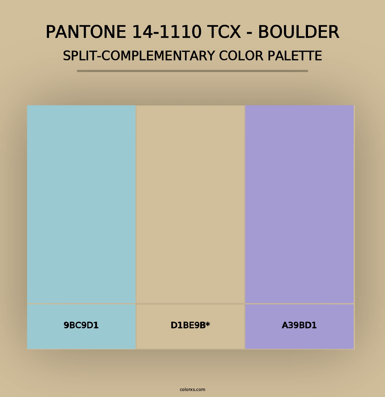 PANTONE 14-1110 TCX - Boulder - Split-Complementary Color Palette