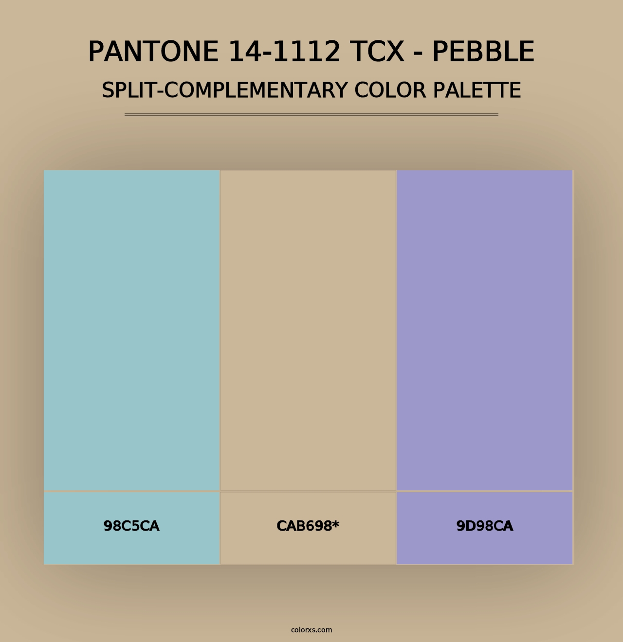 PANTONE 14-1112 TCX - Pebble - Split-Complementary Color Palette