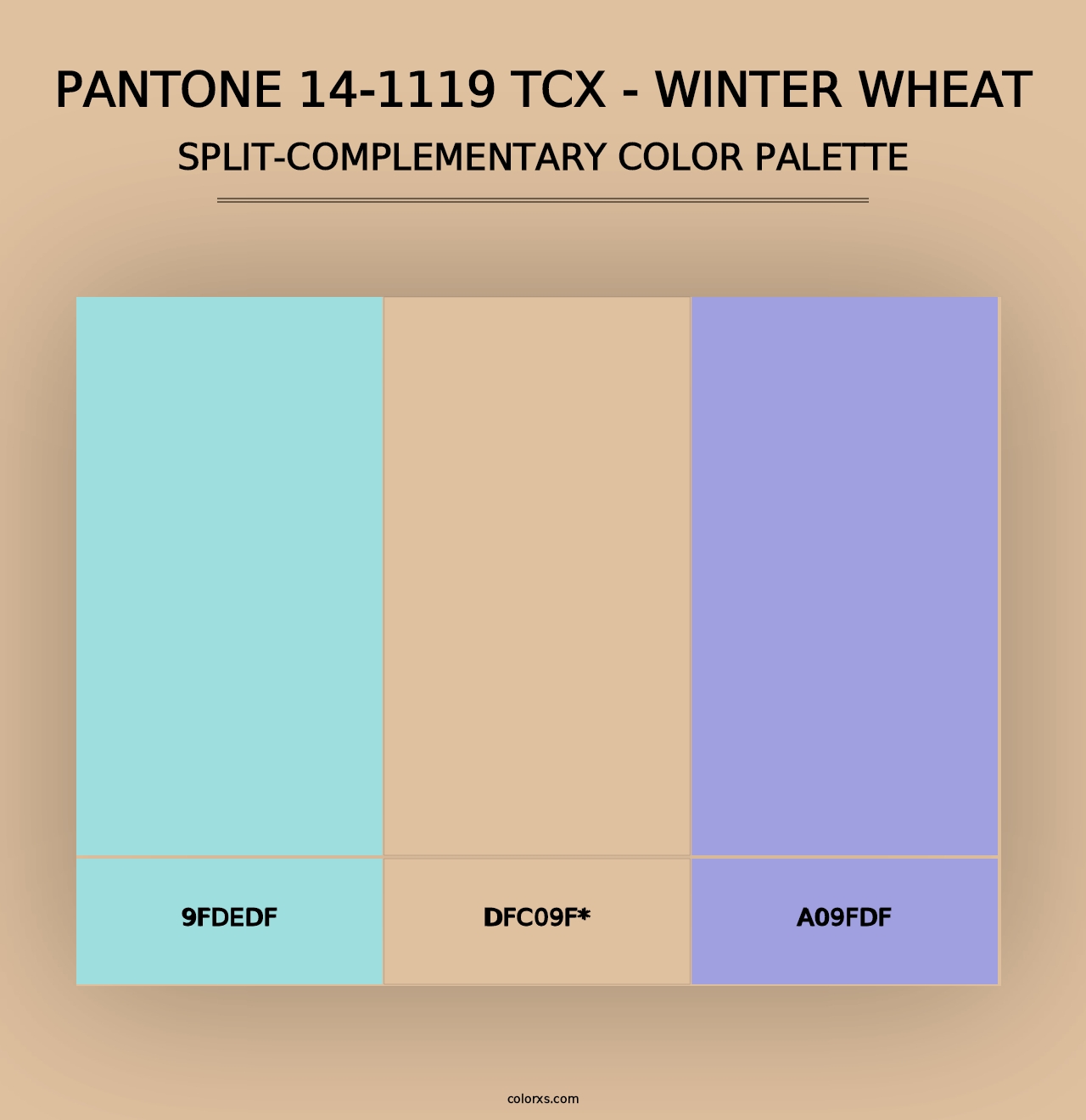 PANTONE 14-1119 TCX - Winter Wheat - Split-Complementary Color Palette