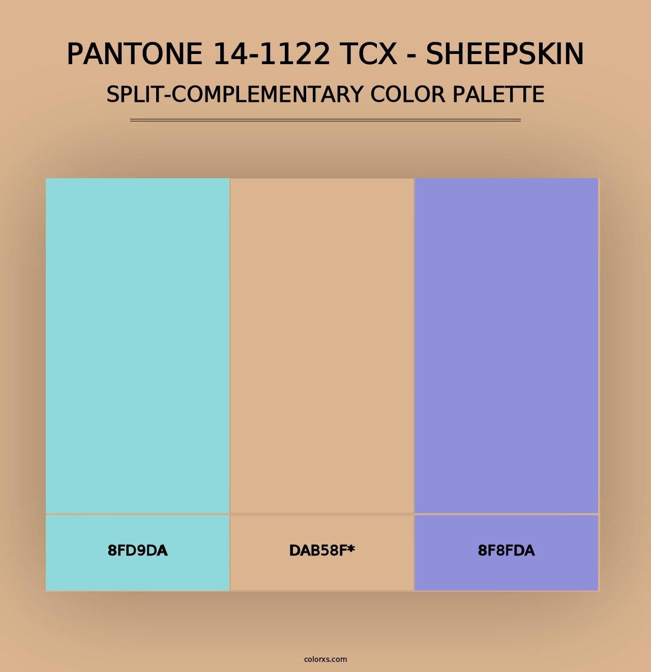 PANTONE 14-1122 TCX - Sheepskin - Split-Complementary Color Palette