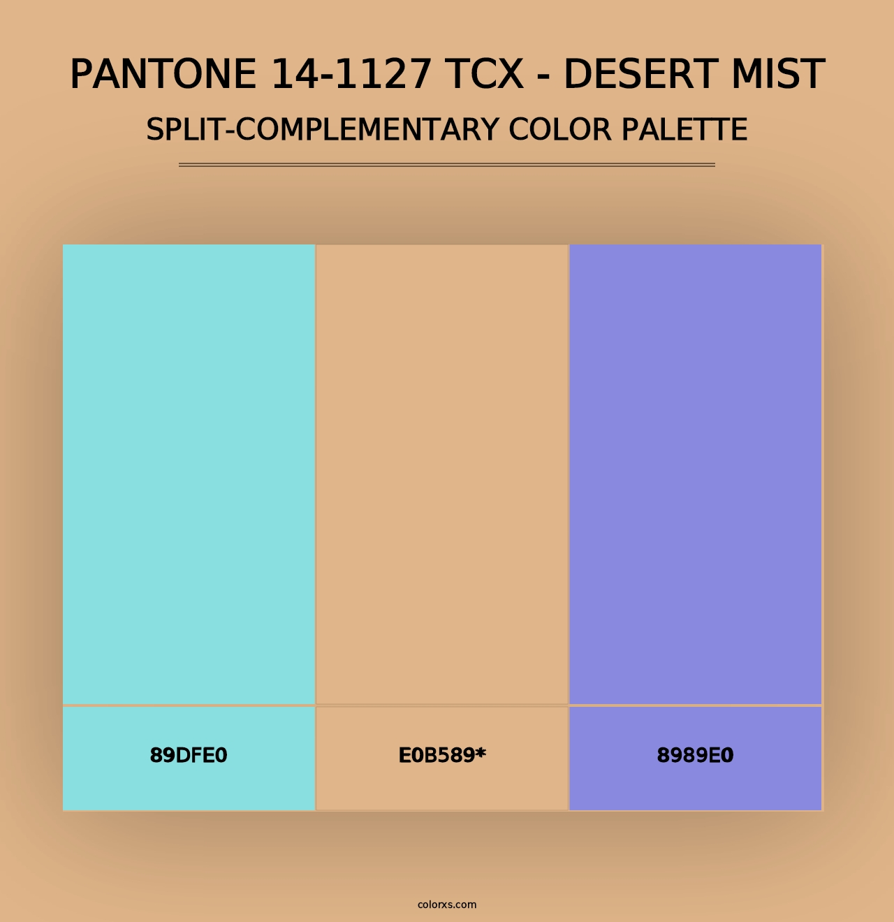 PANTONE 14-1127 TCX - Desert Mist - Split-Complementary Color Palette