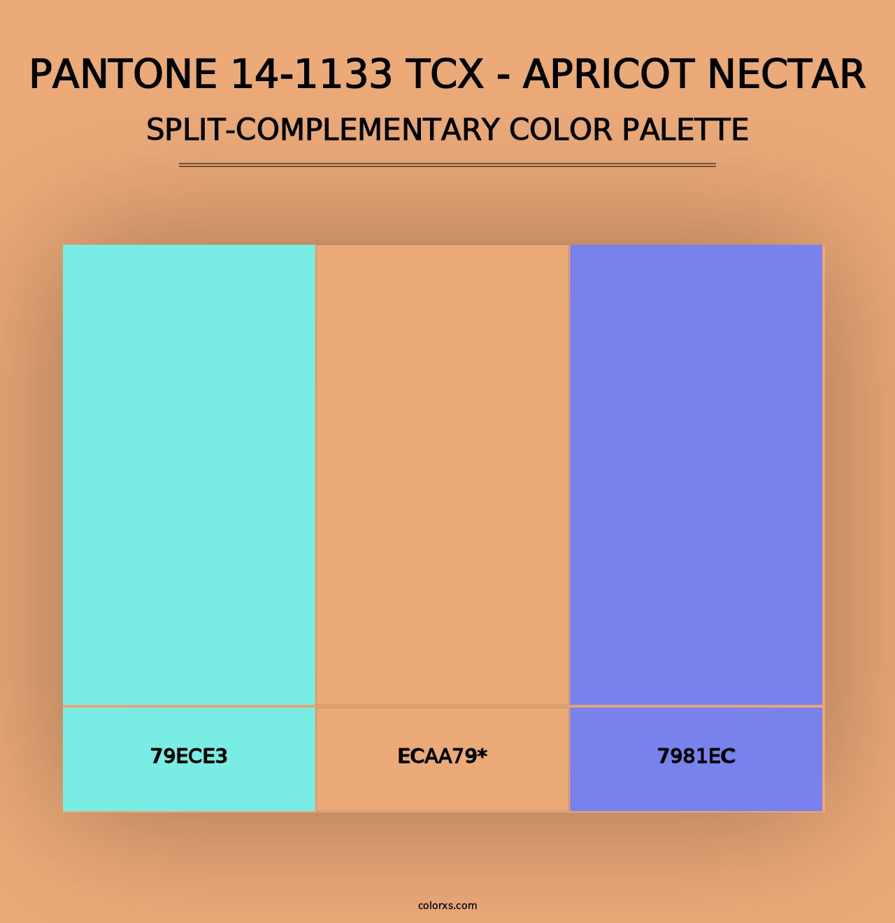 PANTONE 14-1133 TCX - Apricot Nectar - Split-Complementary Color Palette