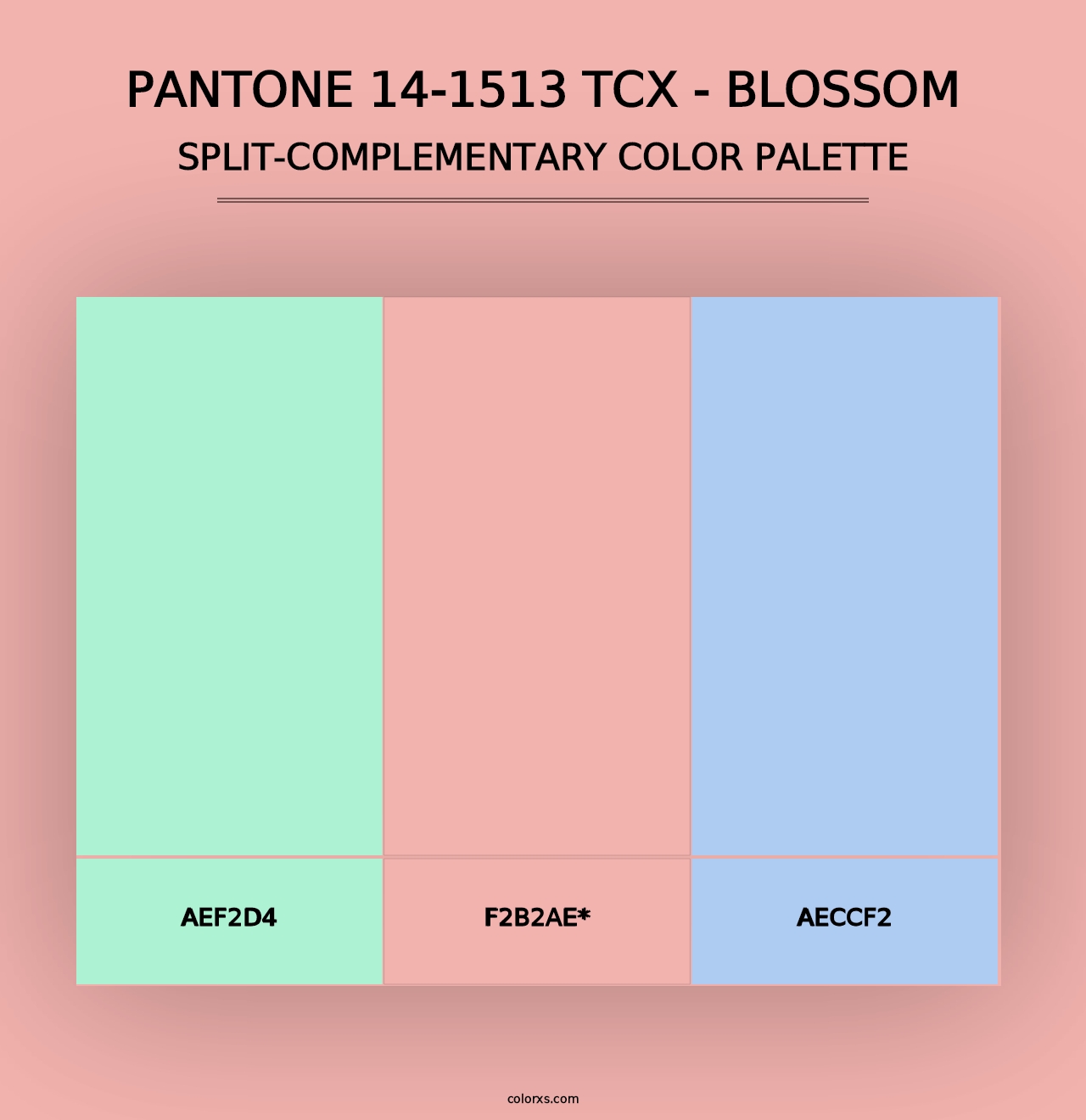 PANTONE 14-1513 TCX - Blossom - Split-Complementary Color Palette