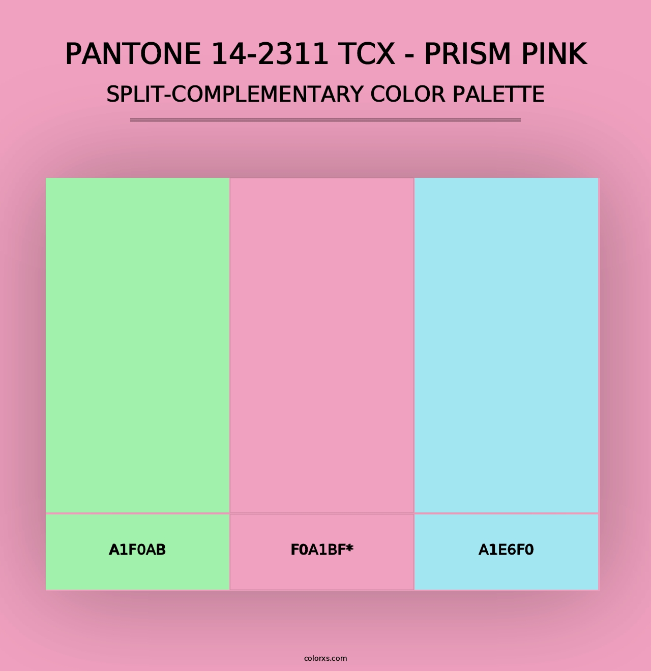 PANTONE 14-2311 TCX - Prism Pink - Split-Complementary Color Palette