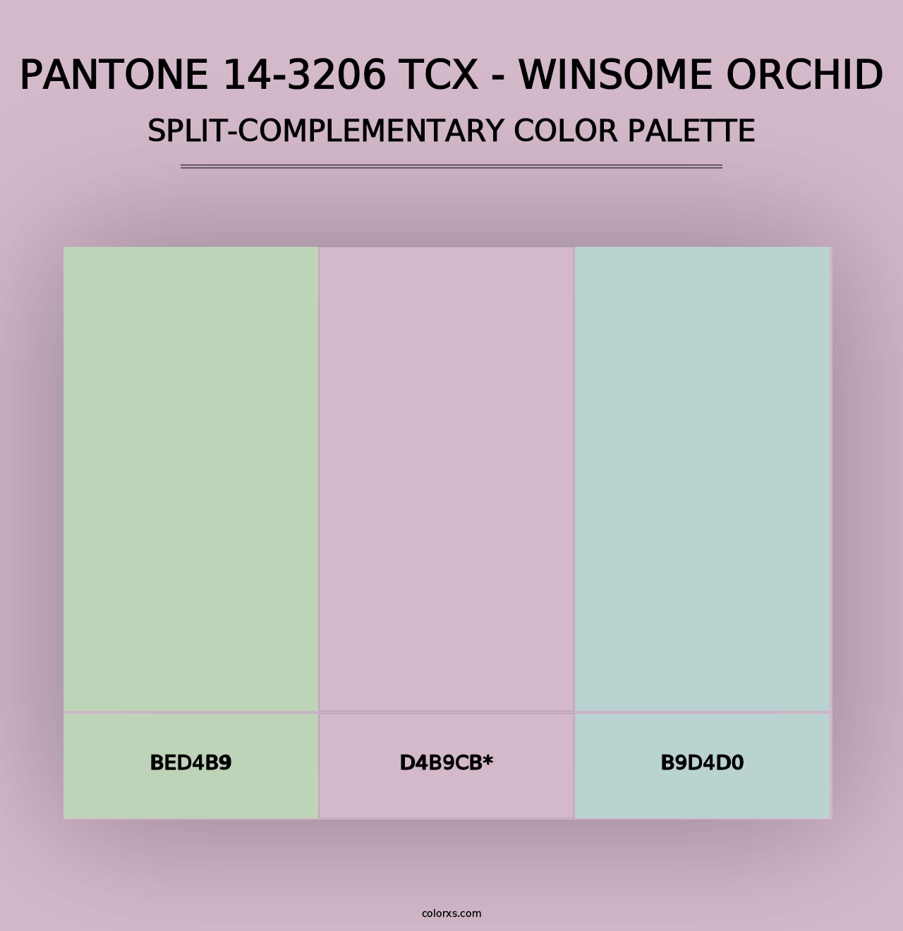 PANTONE 14-3206 TCX - Winsome Orchid - Split-Complementary Color Palette