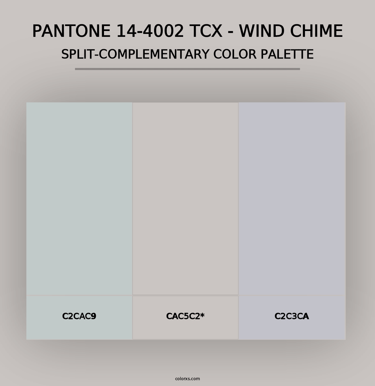 PANTONE 14-4002 TCX - Wind Chime - Split-Complementary Color Palette