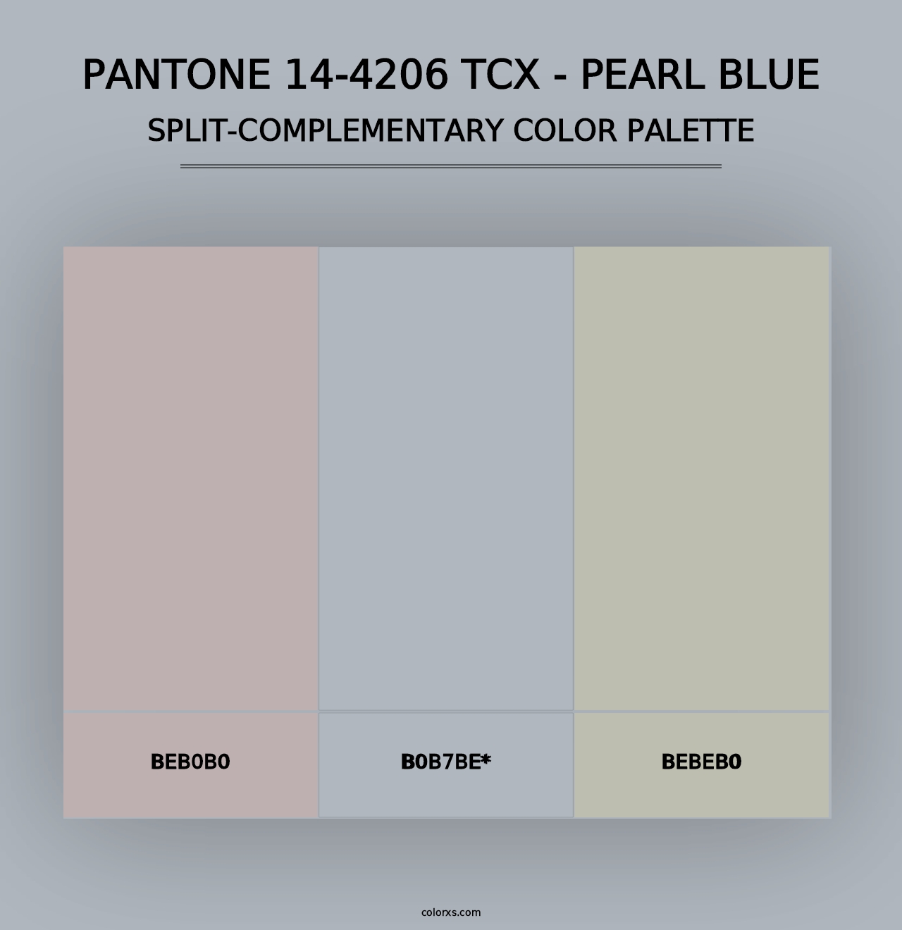 PANTONE 14-4206 TCX - Pearl Blue - Split-Complementary Color Palette