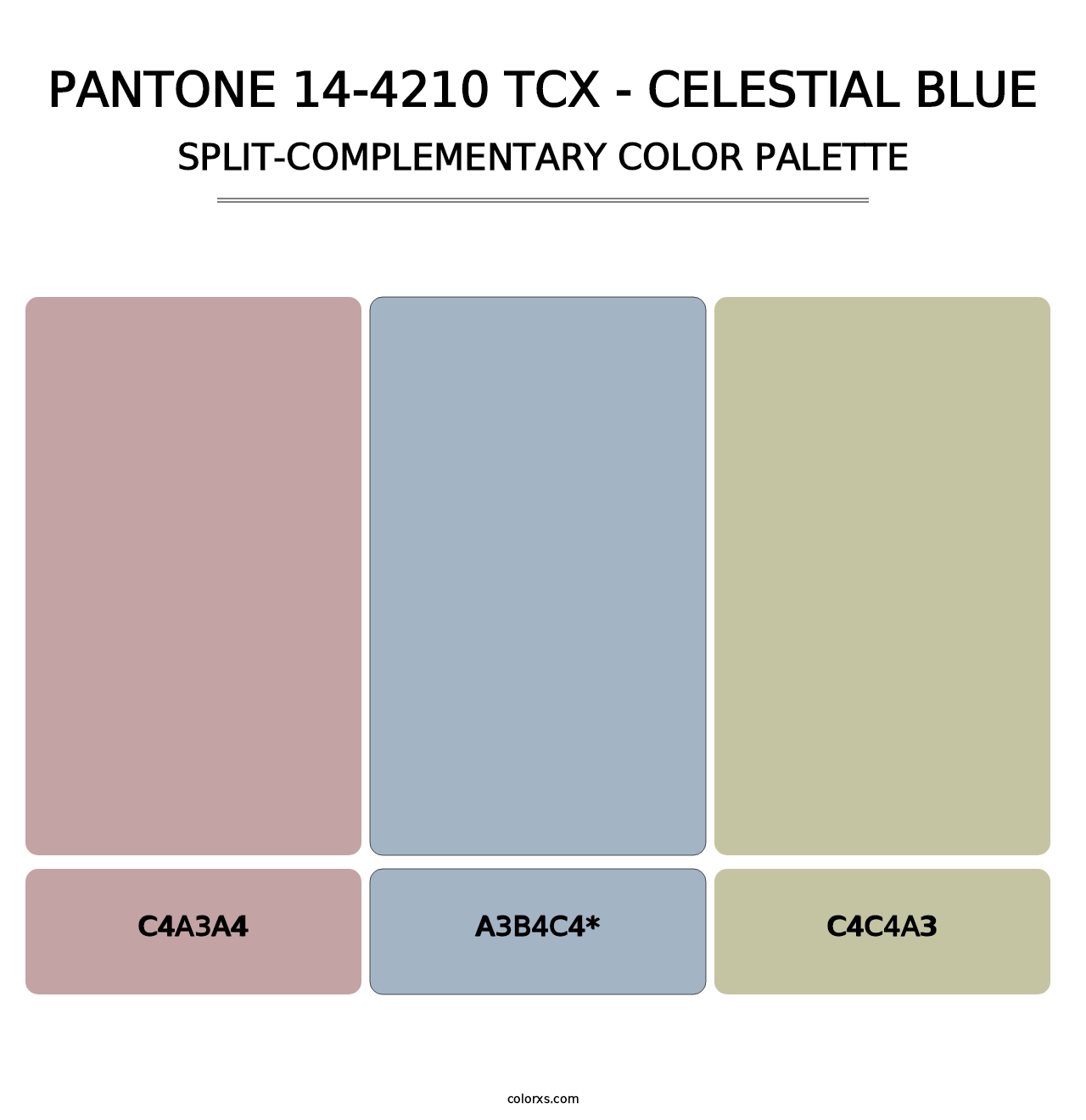 PANTONE 14-4210 TCX - Celestial Blue - Split-Complementary Color Palette