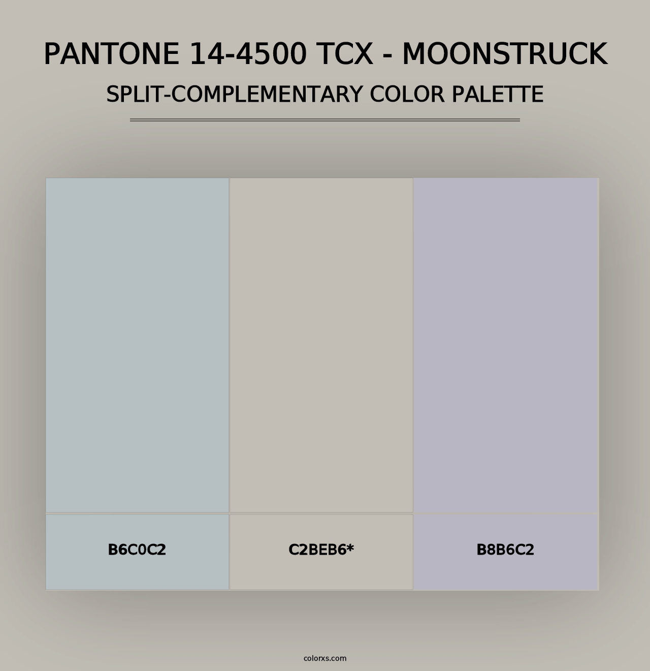 PANTONE 14-4500 TCX - Moonstruck - Split-Complementary Color Palette