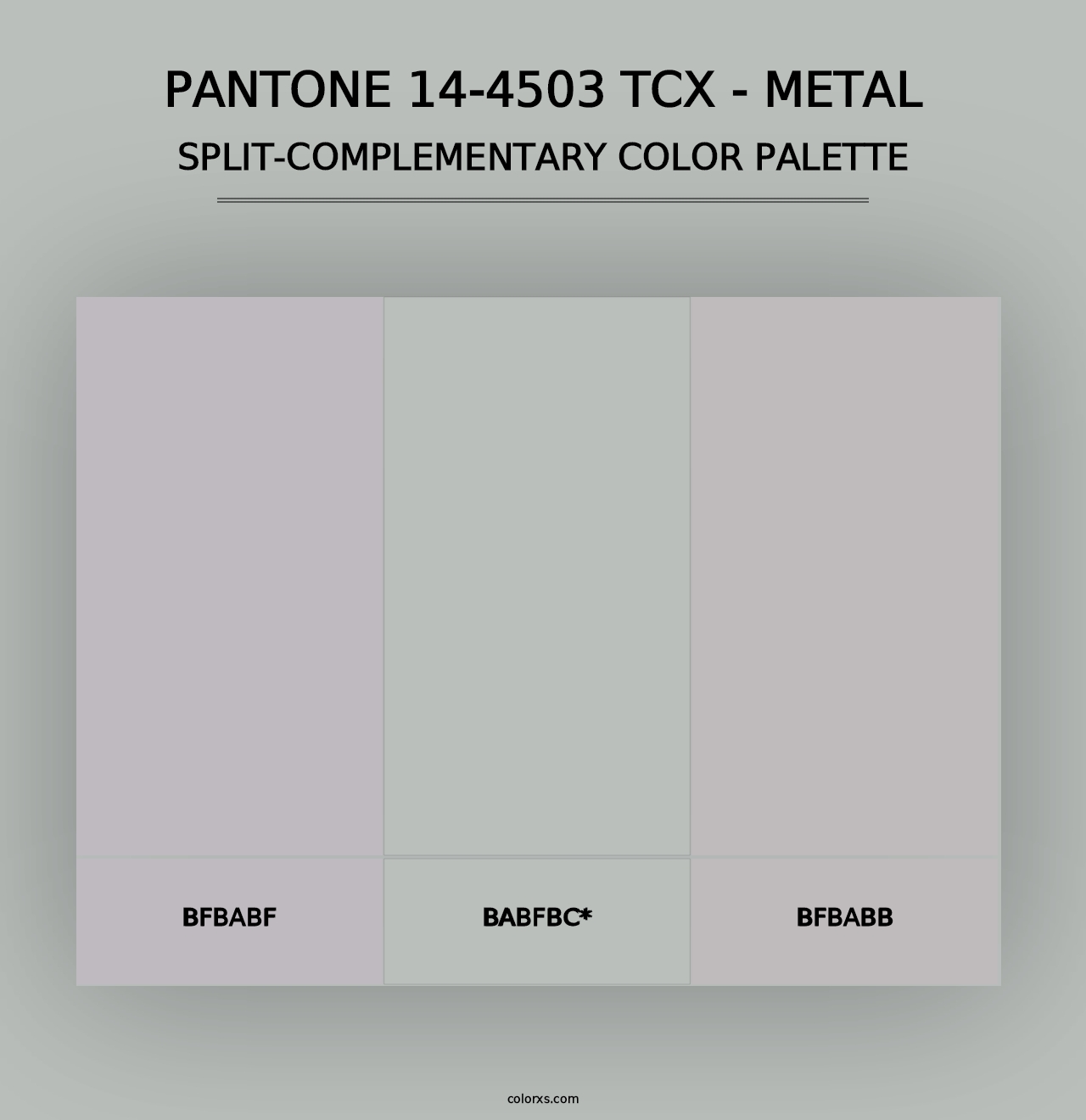 PANTONE 14-4503 TCX - Metal - Split-Complementary Color Palette