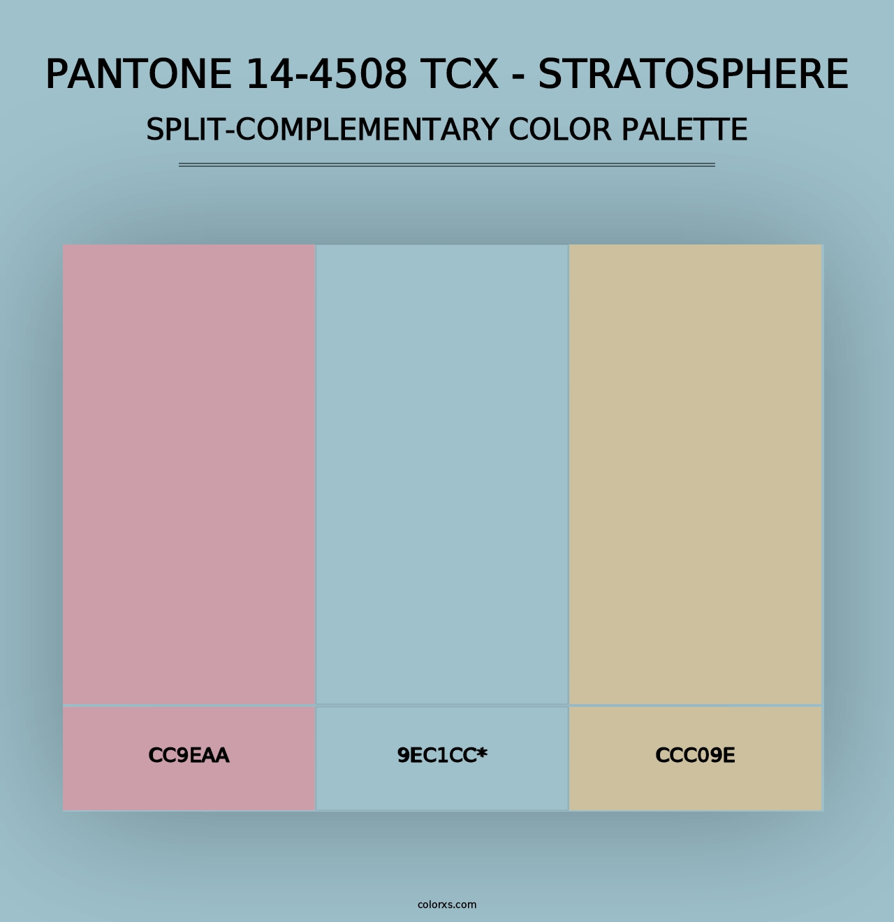 PANTONE 14-4508 TCX - Stratosphere - Split-Complementary Color Palette