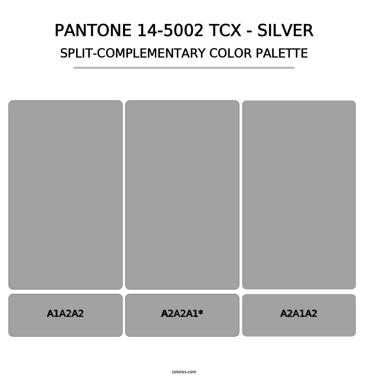 PANTONE 14-5002 TCX - Silver - Split-Complementary Color Palette