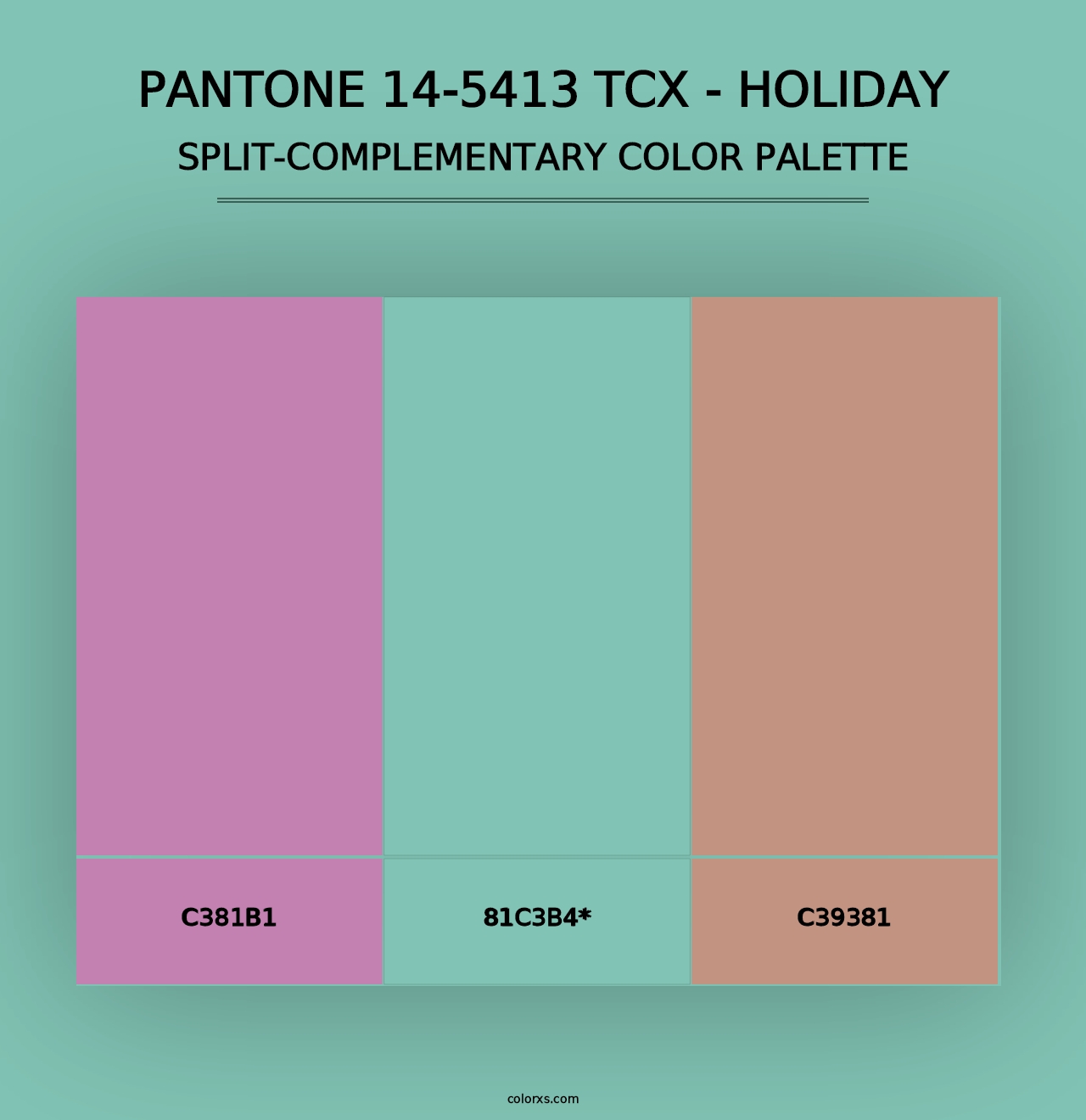 PANTONE 14-5413 TCX - Holiday - Split-Complementary Color Palette